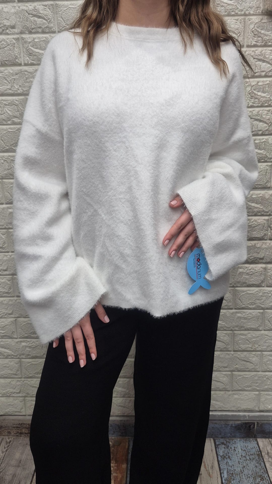 Yumoş kazak beyaz( S M L XL bedenler için)