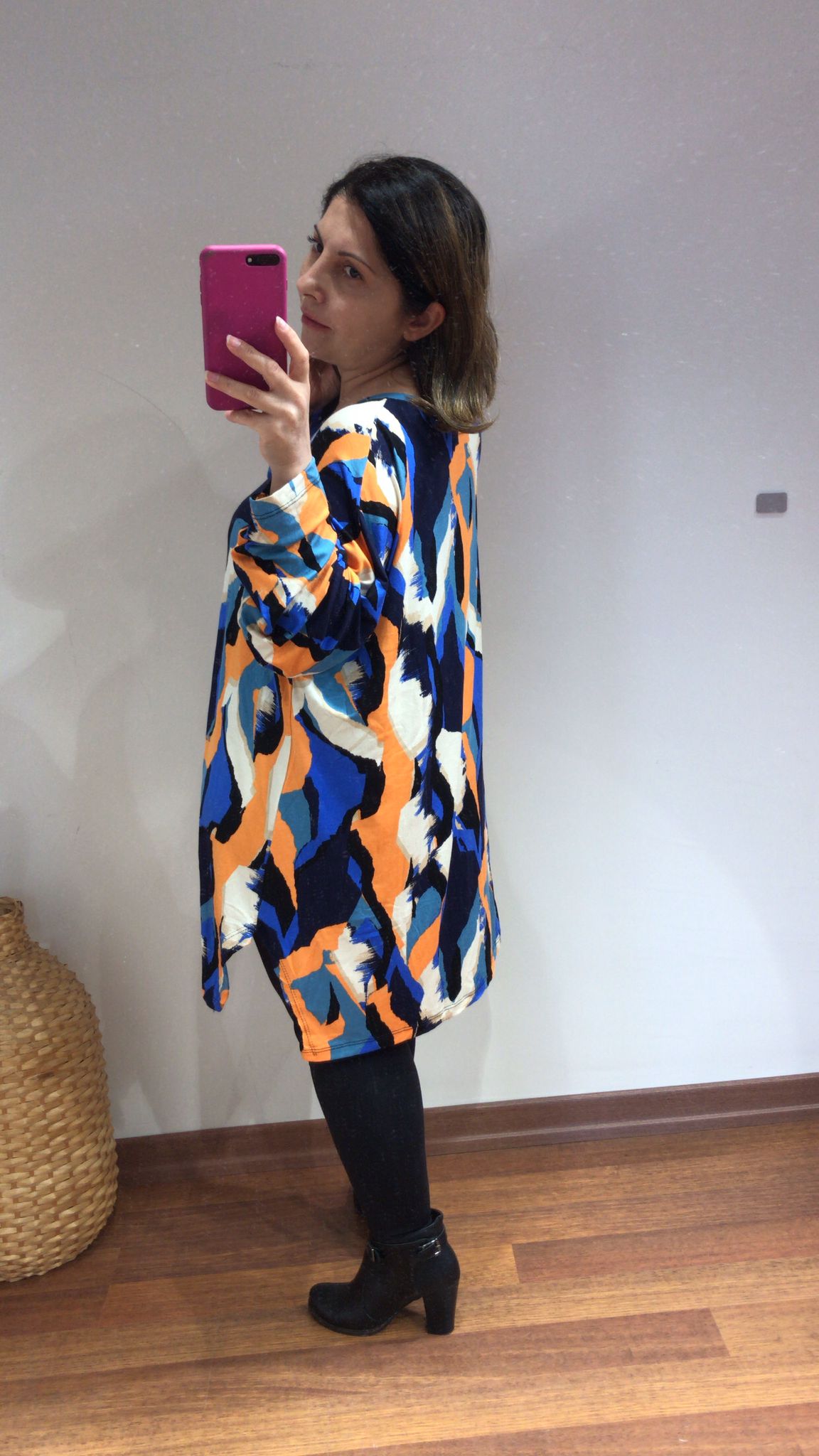 Bluz örme kumaş likra meşale renkler desen