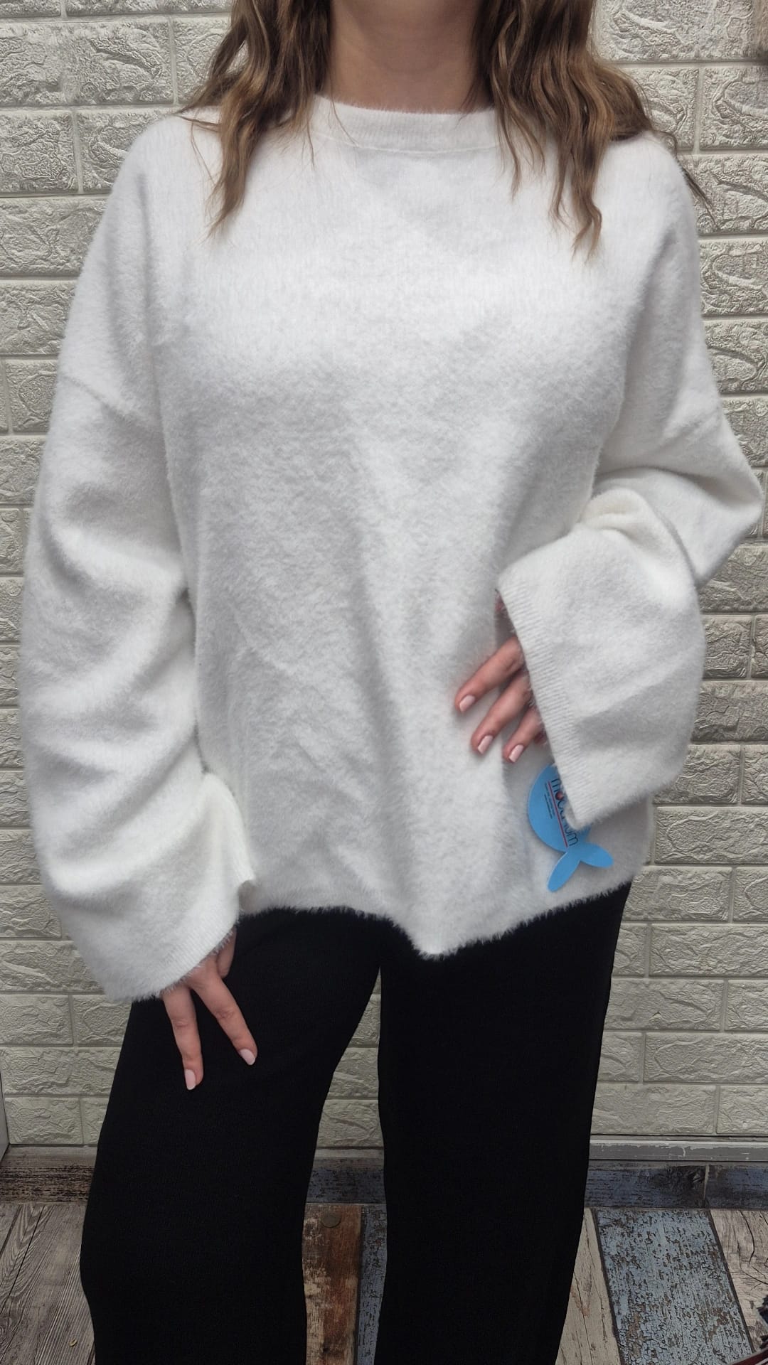 Yumoş kazak beyaz( S M L XL bedenler için)