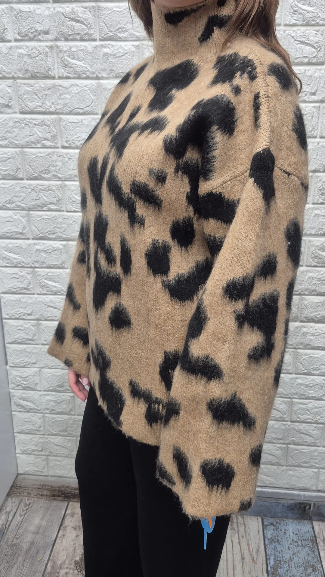 Kazak leopar desen yarım balıkçı model
