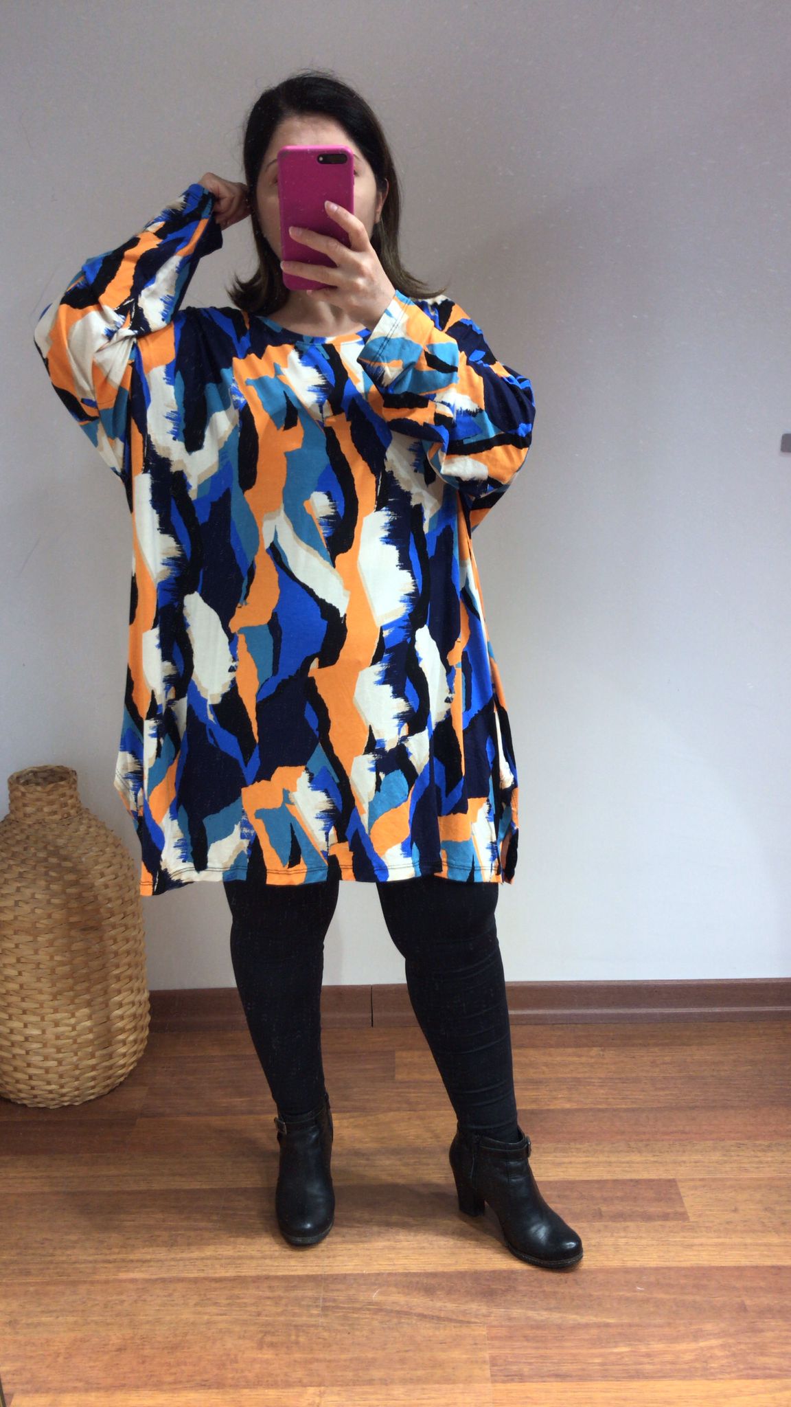 Bluz örme kumaş likra meşale renkler desen