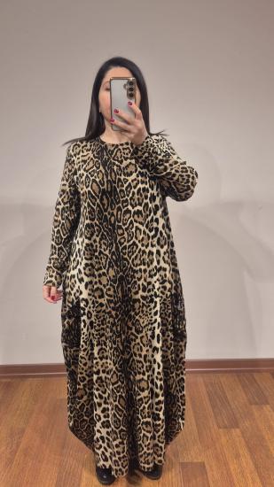 Şalvar model elbise leopar desen
