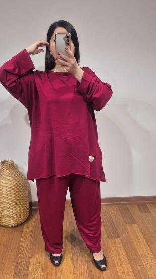 İkili takım bordo renk