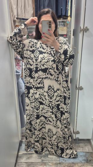 Elbise buğlem bej desen model