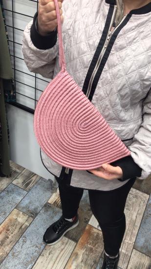 hasır çanta  pembe