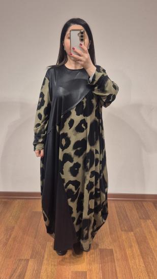 Şalvar model elbise kaplama kumaş  deri görünümlü kamuflaj model