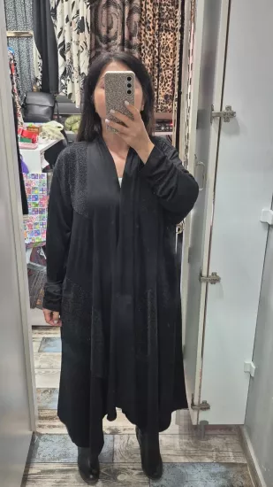 Hırka mat sim detay siyah