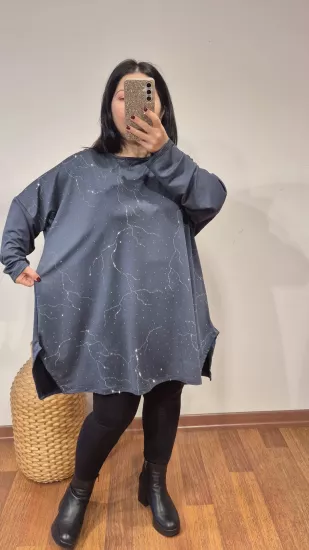 Bluz şimşek taş model gri renk