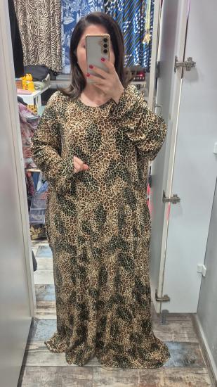 Elbise belinay leopar model