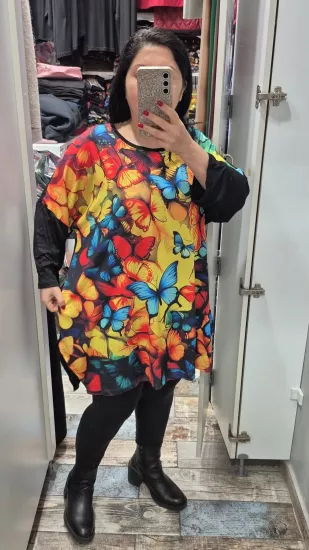 Bluz renkli kelebek vadisi desen